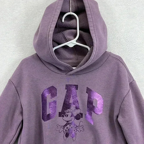 GAP x Disney Girls Hoodie Sweatshirt Size 4 Lavender Graphic Cotton/Polyester - Picture 2 of 11
